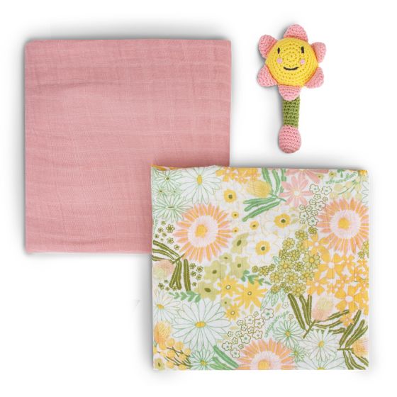 Weegoamigo Baby Muslin & Crochet Set - Floraful - Weegoamigo
