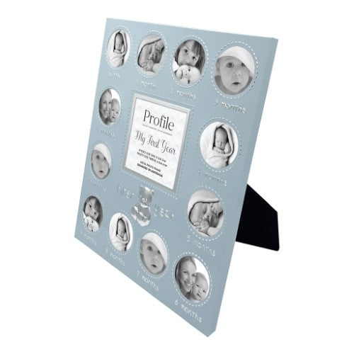 First Year Blue Metal Baby Frame 13 Photos - Type 1