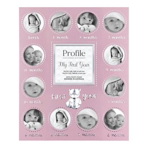 First Year Blue Metal Baby Frame 13 Photos - Type 2