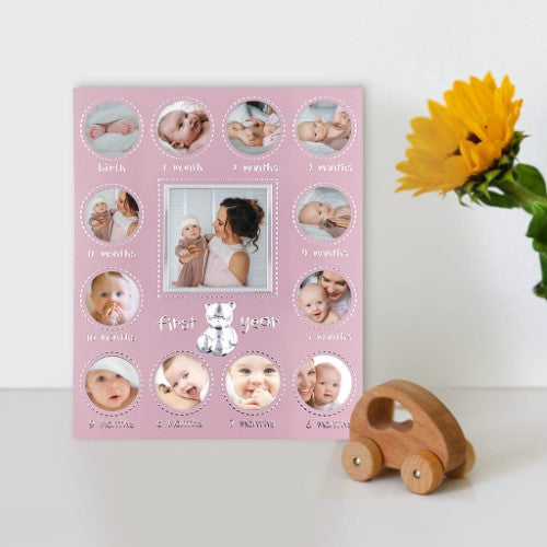 First Year Blue Metal Baby Frame 13 Photos - Type 2