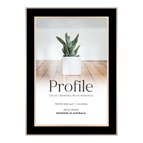 Eternal Black/Rose Gold Metal Photo Frame