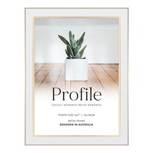 Eternal White/Rose Gold Metal Photo Frame