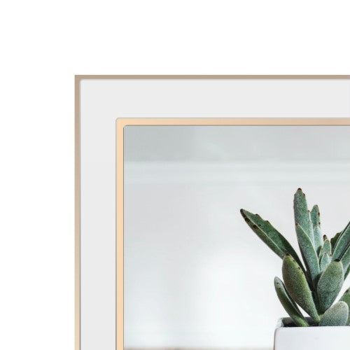 Eternal White/Rose Gold Metal Photo Frame