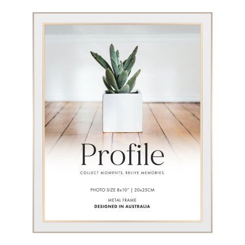 Eternal White/Rose Gold Metal Photo Frame