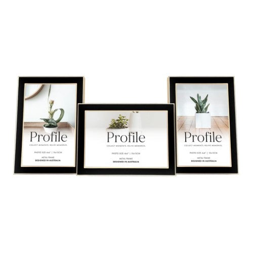 Eternal Black/Rose Gold Metal Collage Three Photo Frame