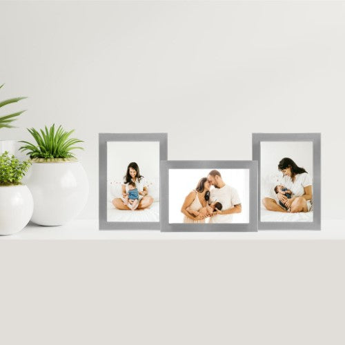 Eternal Silver Metal Collage Three Photo Frame
