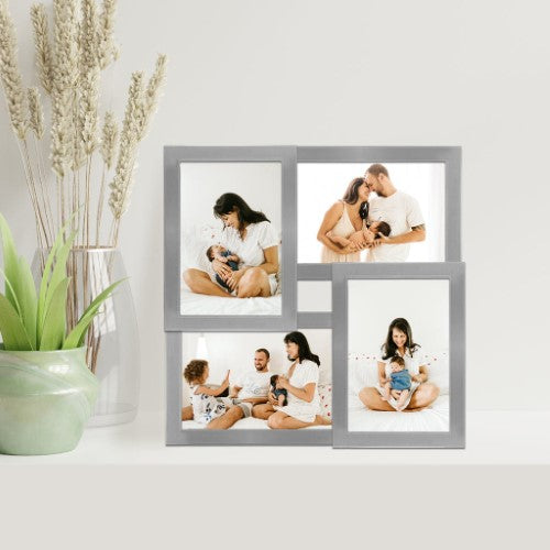 Eternal Silver Metal Collage Four Photo Frame