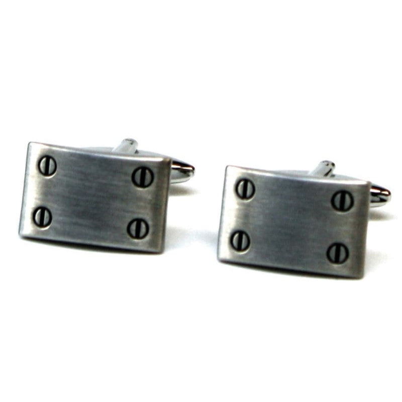 GDESIGN 1227 SILVER SCREW CUFFLINKS