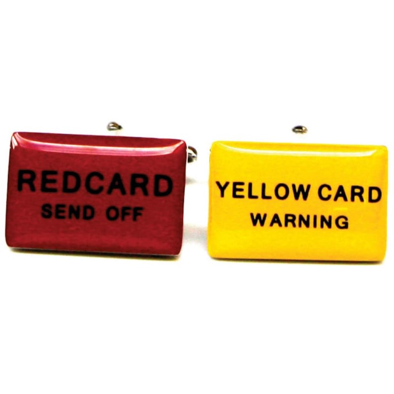 GDESIGN 159 RED CARD/YELLOW CARD CUFFLINKS