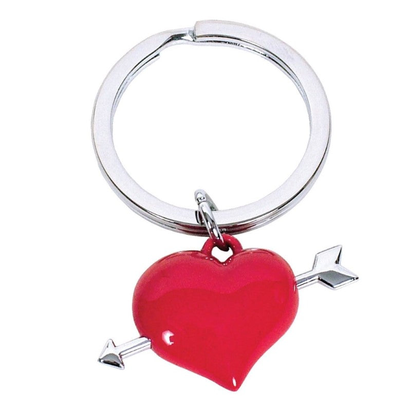 GDESIGN HEART WITH ARROWS RED KEYRING