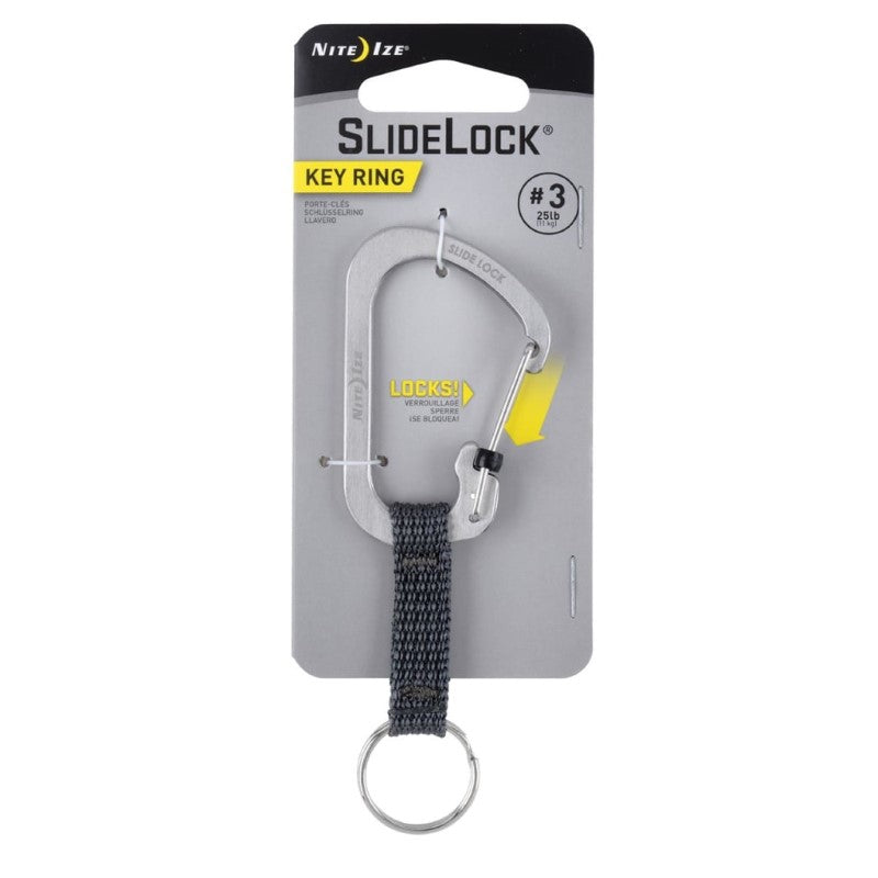 NITE IZE SLIDELOCK KEYRING - STAINLESS