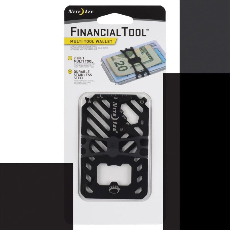NITE IZE FINANCIAL TOOL MULTI TOOL WALLET - BLACK