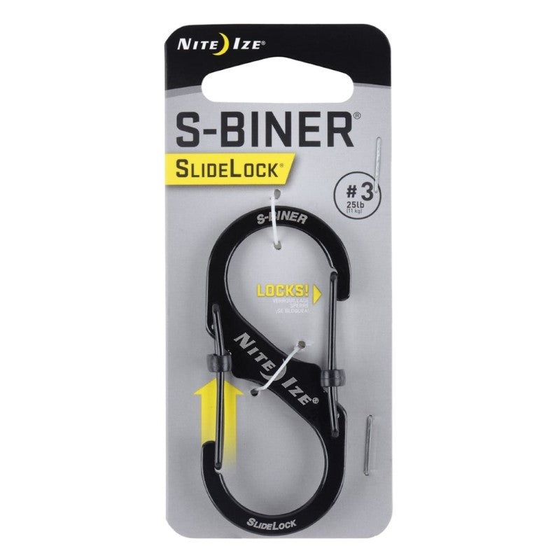 NITE IZE S-BINER SLIDELOCK #3 - BLACK