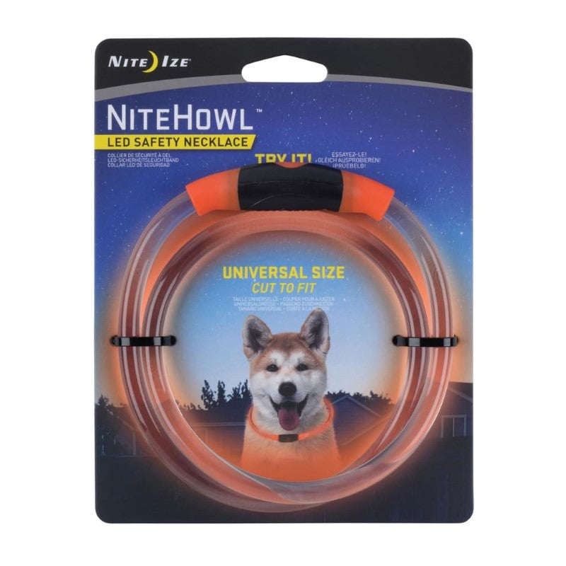 NITE IZE NITEHOWL LED SAFETY NECKLACE - ORANGE
