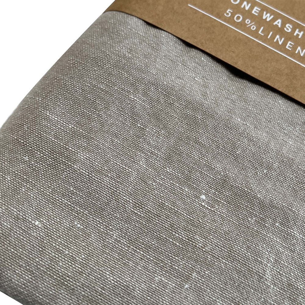 FORAGE TABLECLOTH - LINEN COTTON BLEND 150 X 260cm CHAMBRAY TAUPE
