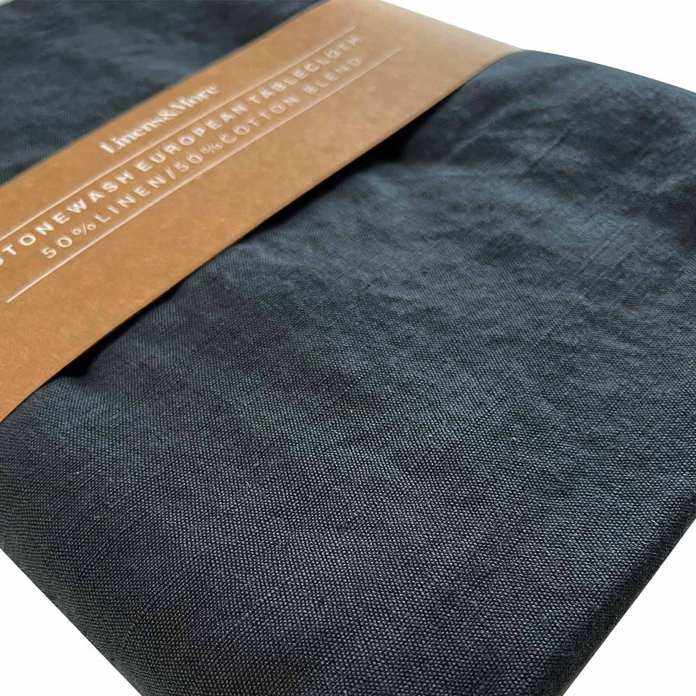 FORAGE TABLECLOTH - LINEN COTTON BLEND 150 X 200cm CHARCOAL