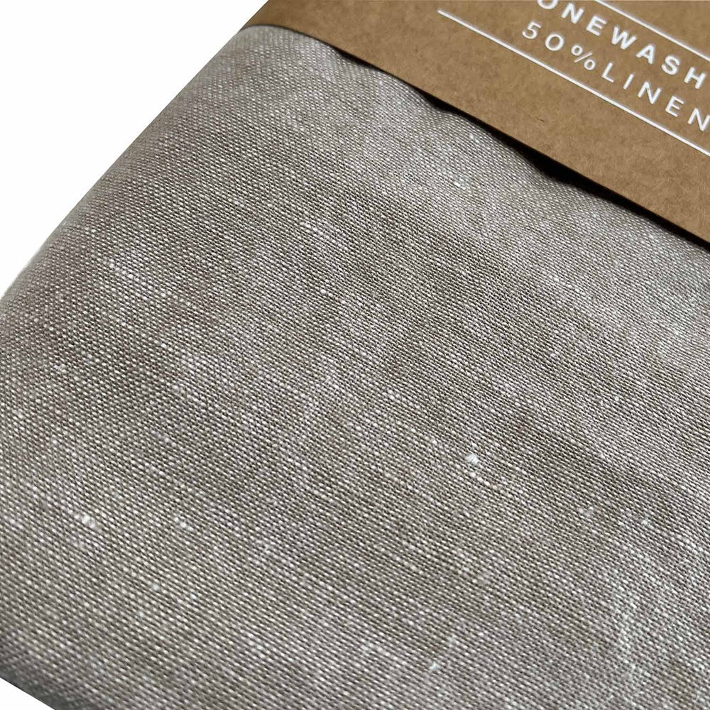 FORAGE TABLECLOTH - LINEN COTTON BLEND 150 X 200cm CHAMBRAY TAUPE