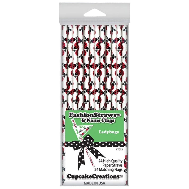 CUP CAKE CREATION 7012 19CM STRW RED LADYBUGS C/CAKES 24PC