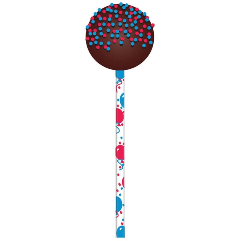 CUP CAKE CREATION 7212 15CM CAKEPOP STK RED/BLU BAL. 24PCS