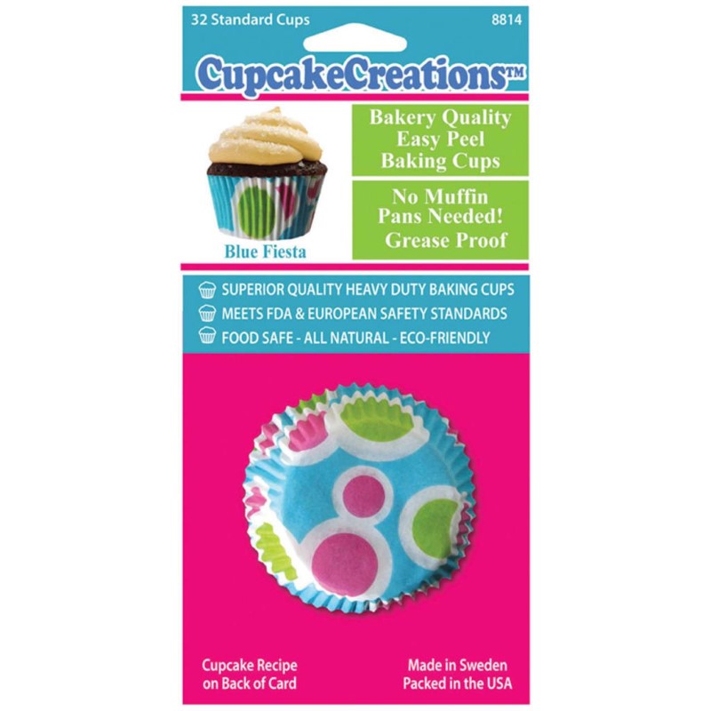 CUP CAKE CREATION BLUE FIESTA CUPCAKE 32PCS