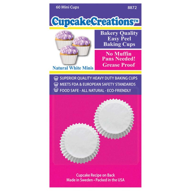 CUP CAKE CREATION MINI WHITE DOTS CUPCAKE 60PCS