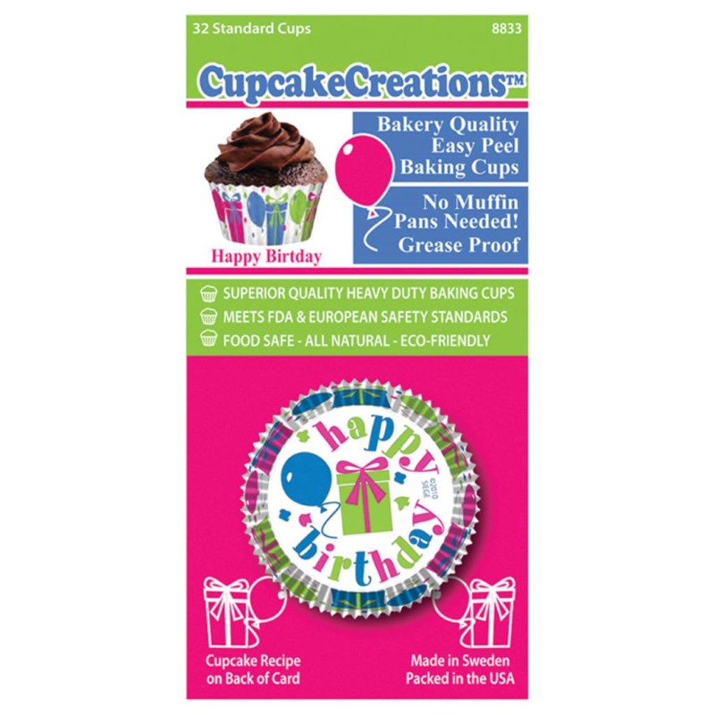CUP CAKE CREATION STD HAPPY BIRTHDAY CUPCAKE 32PCS