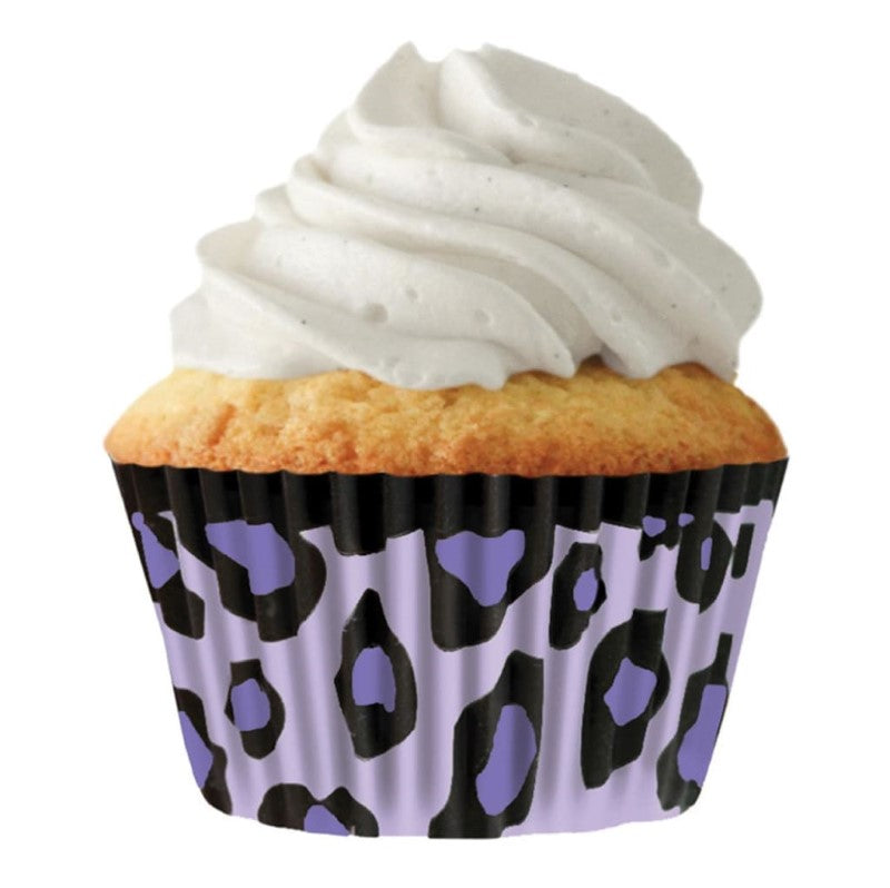 CUP CAKE CREATION STD LAVENDER LEOPARD CUPCAKES 32PCS