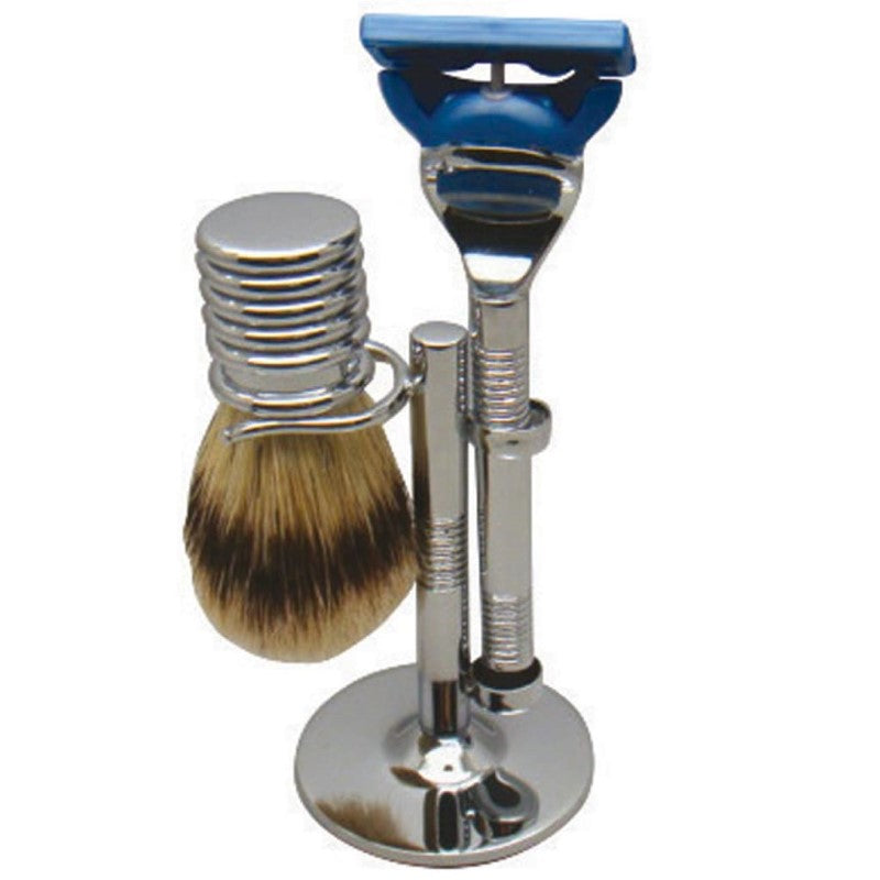 COMOY 3025 FUSION CHR SHAVE SET W/BRISTLE