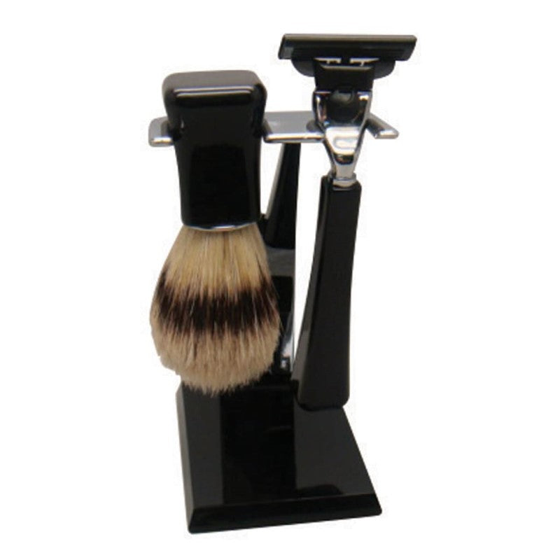 COMOY 3087 MAK3 SHAVE SET BLK BRISTLE
