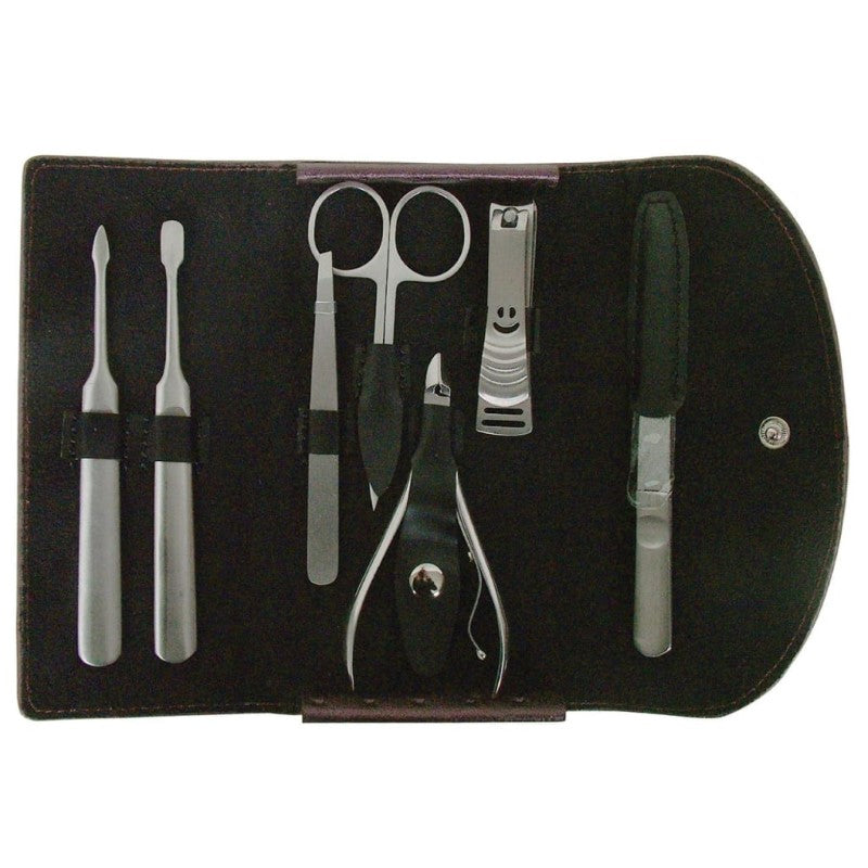COMOY 7PC BUTTON MANICURE SET PURPLE