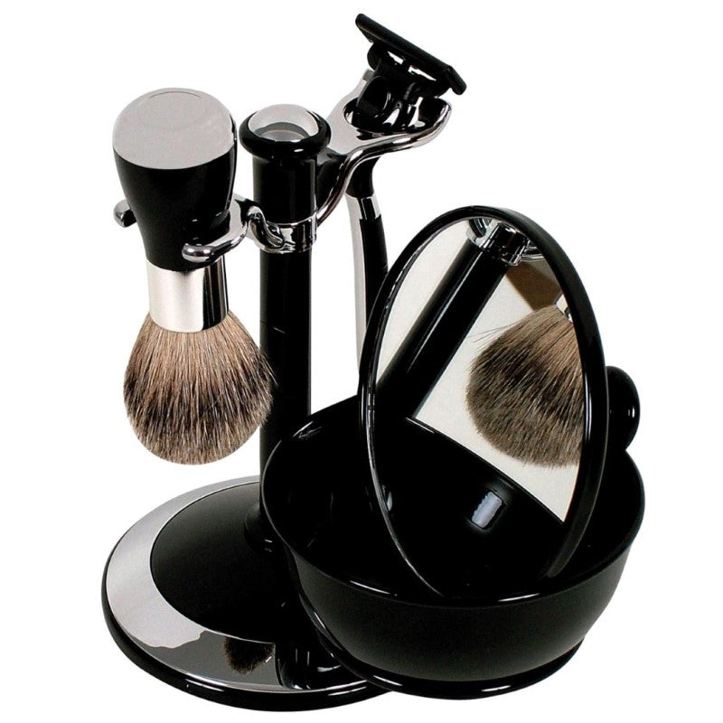 COMOY WG MAK3 SHAVE SET W/BOWL - BLK/CHR