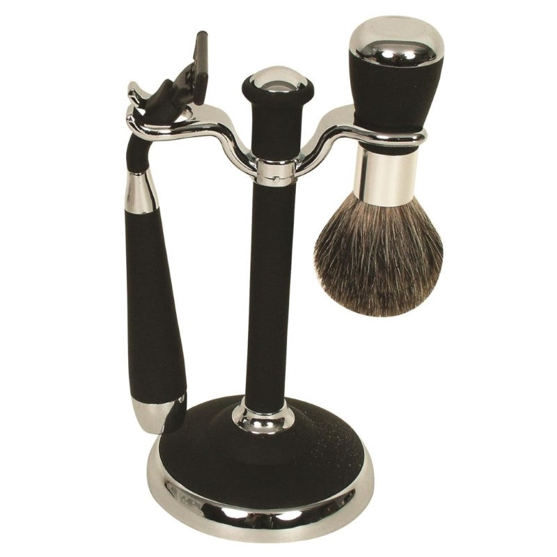 COMOY WG SHAVE SET MAK3 BLK SOFT TOUCH