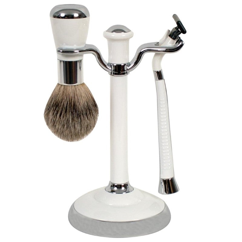 COMOY WG SHAVE SET MAK3 WHT/CHR