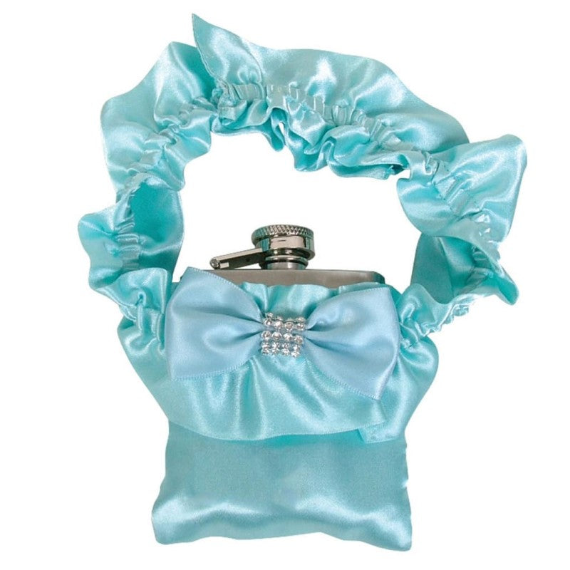 COYOTE 3OZ GARTER FLASK BLUE