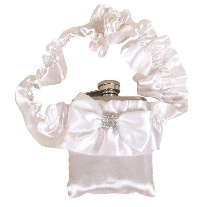 COYOTE 3OZ GARTER FLASK WHITE