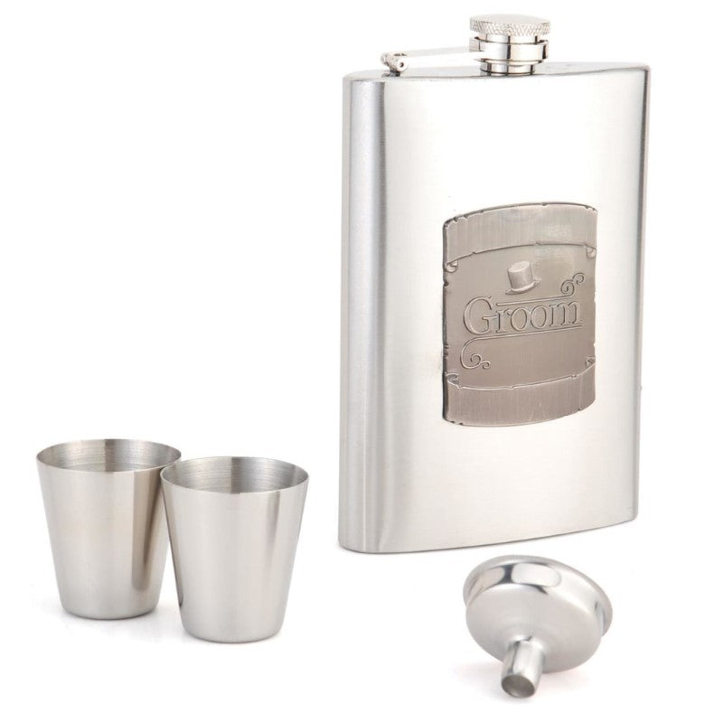 COYOTE 8OZ FLASK GROOM