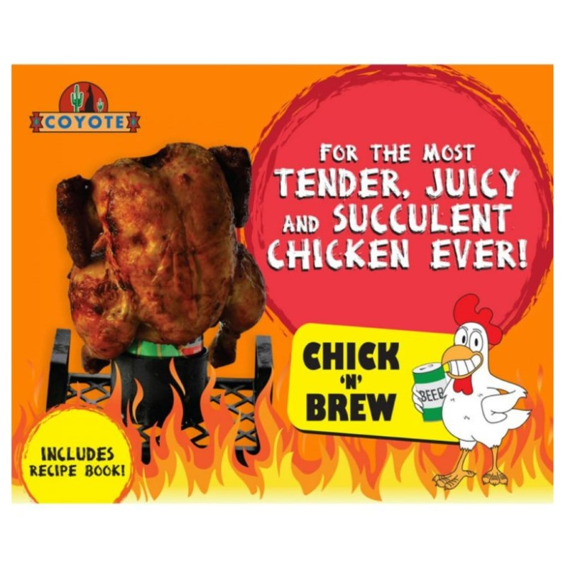 COYOTE CHICKNBREW BBQ ROASTER SINGLE ST-LESS ST