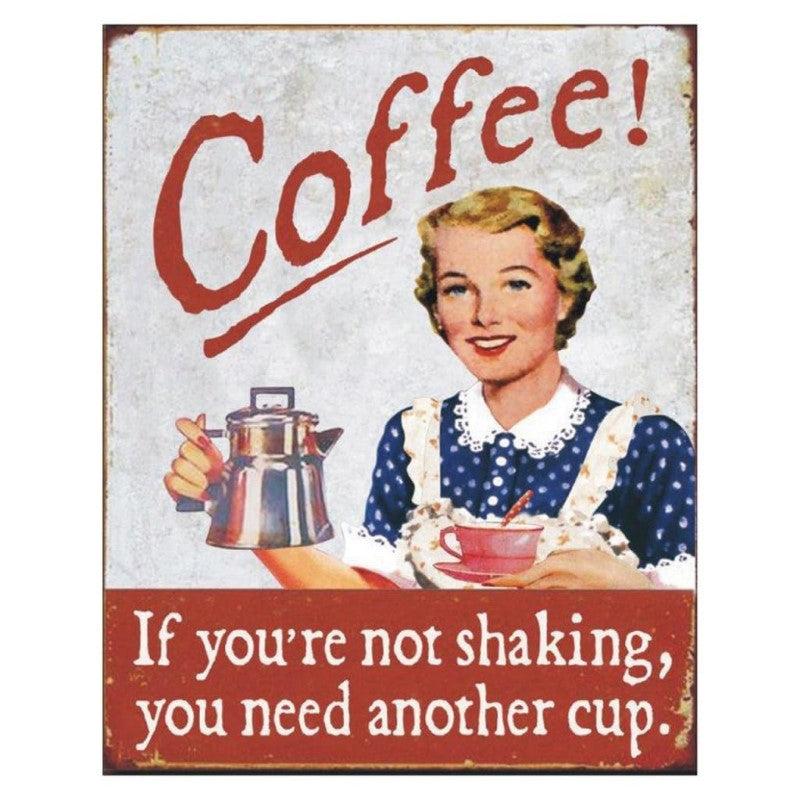 COYOTE METAL PLAQUE - COFFEE