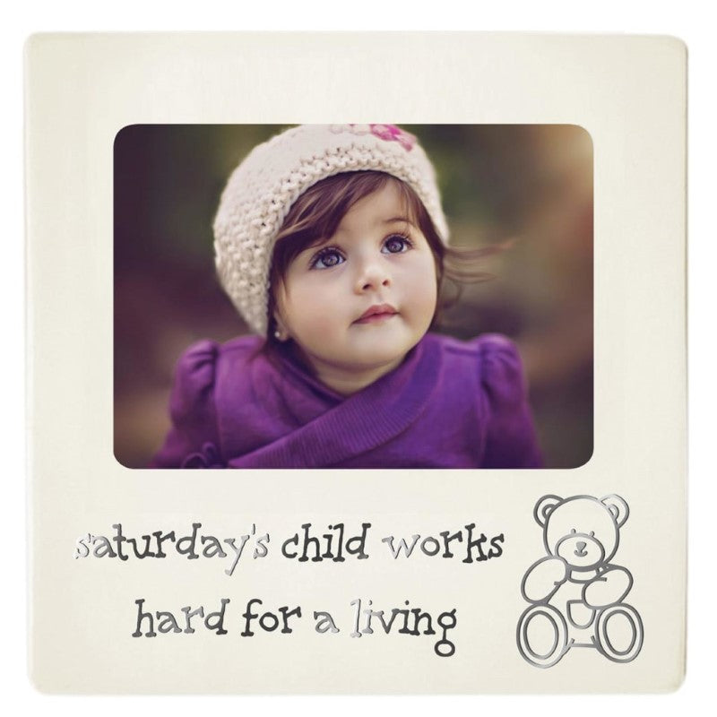 DAKOTA BABY PHOTO FRAME-SATURDAY