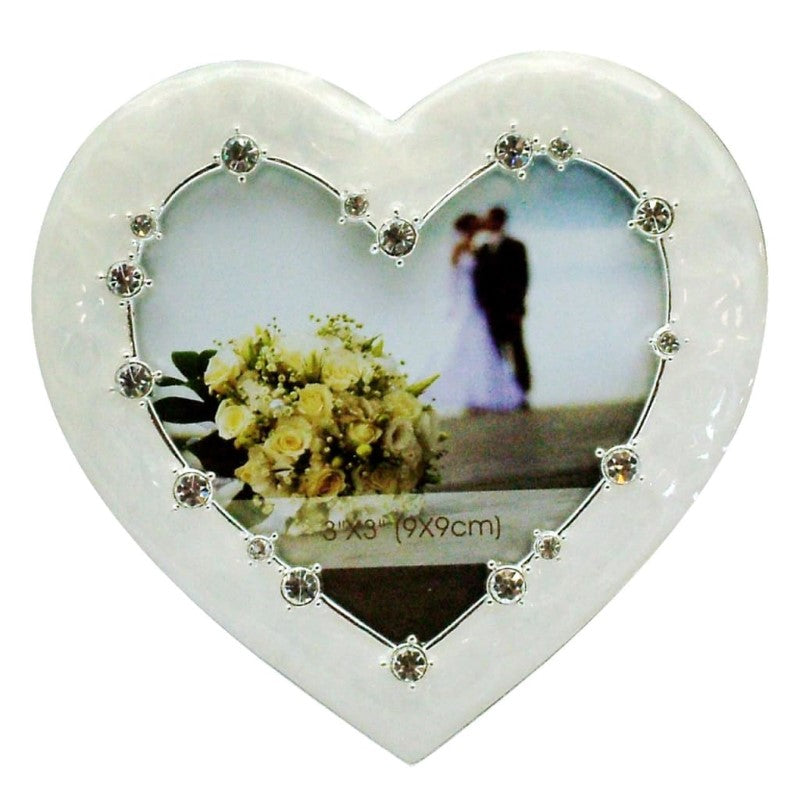DAKOTA PF9337-3 WEDDING FRAME HEART CREAM SMALL