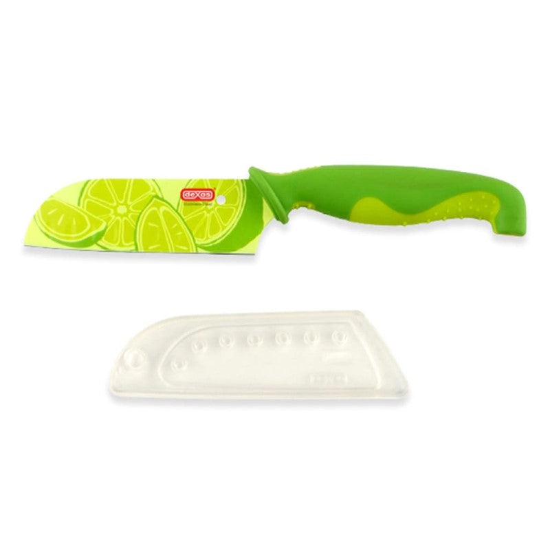 4IN SANTOKU WITH SHEATH LIME