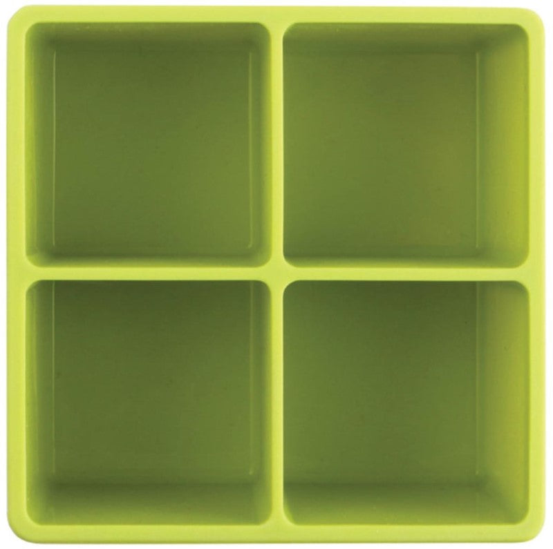 XL CUBE SILICONE ICE TRAY GREEN 2PK