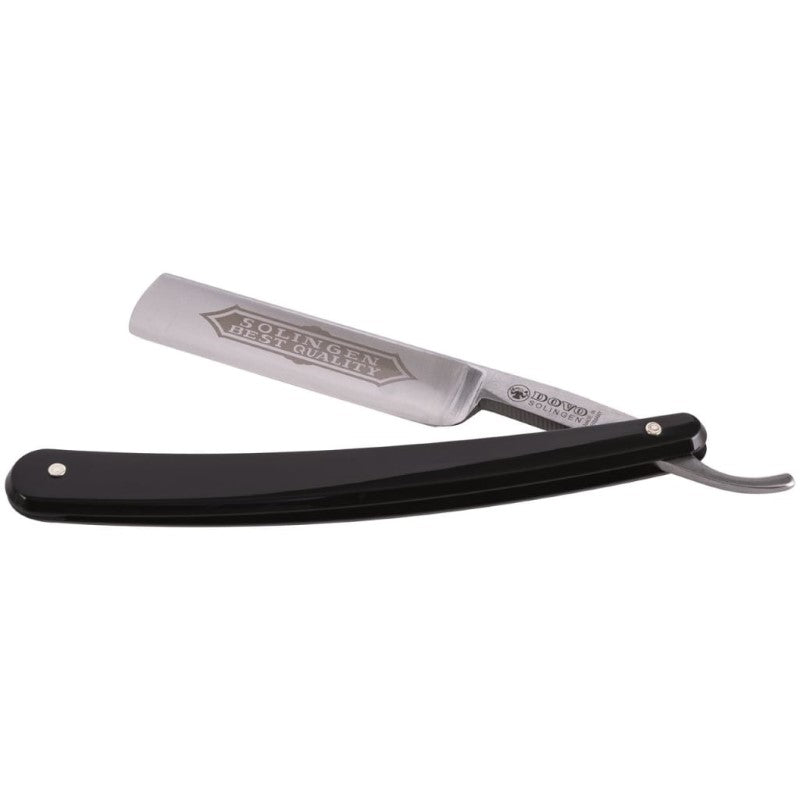 6/8IN 100681 BLK HANDLE CUT THROAT RAZOR