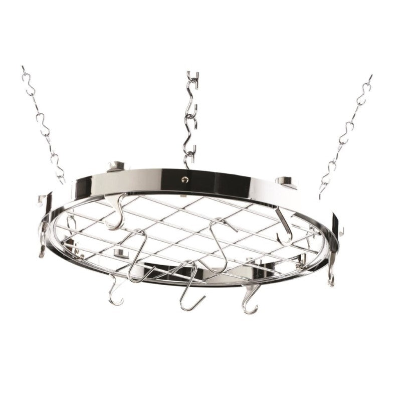 CHROME RND CEILING RACK