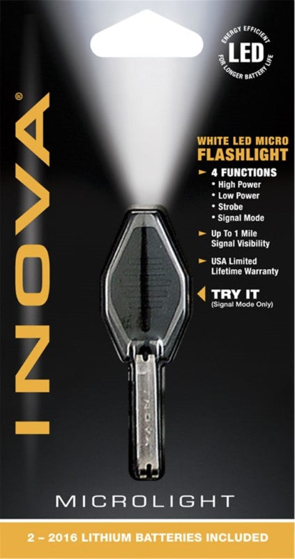 NITE IZE MICROLITE CLEAR BODY WHITE