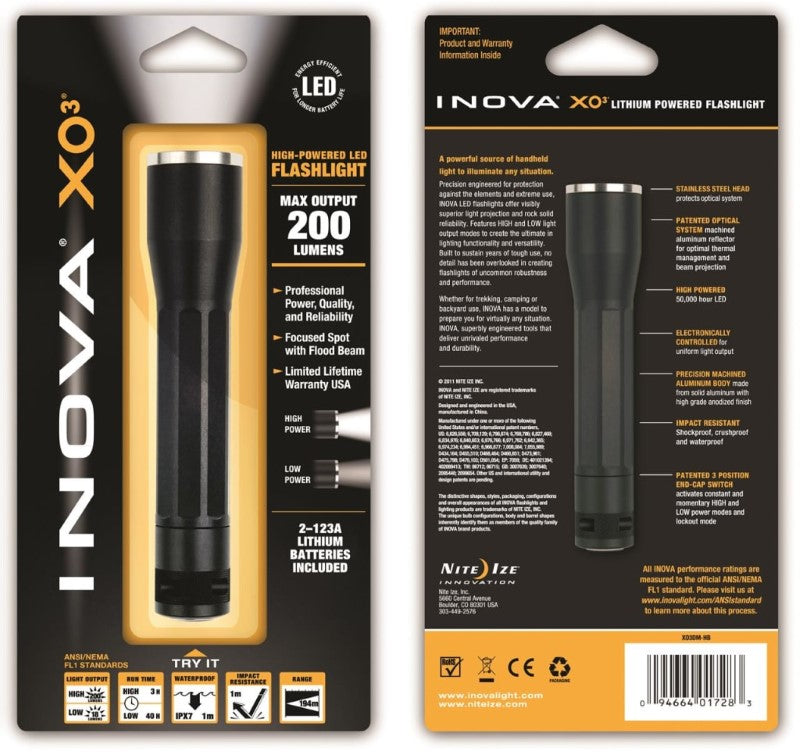 NITE IZE XO3 - BLACK BODY DUAL MODE