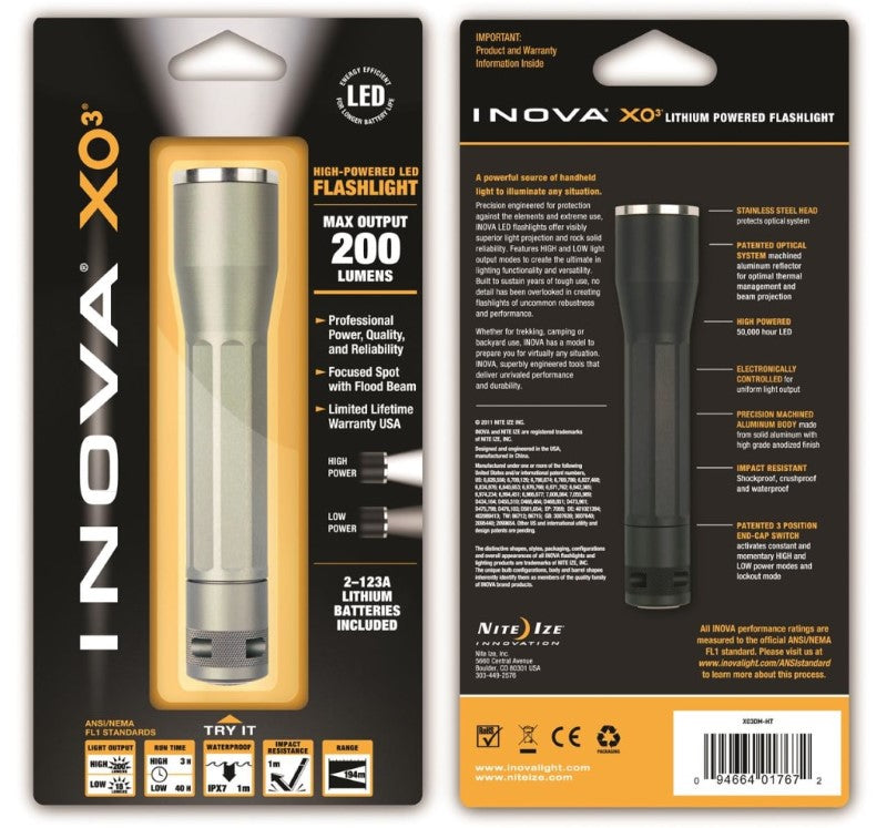 NITE IZE XO3 - TITANIUM BODY DUAL MODE