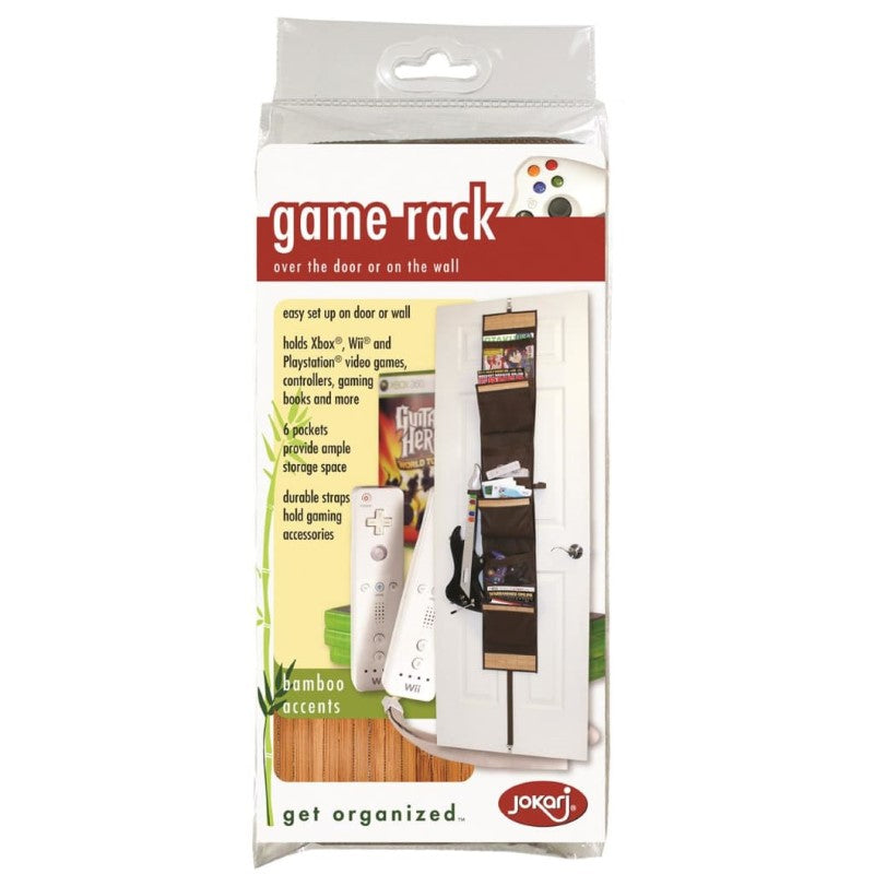 JOKARI GAME RACK BAMBOO ACCENTS