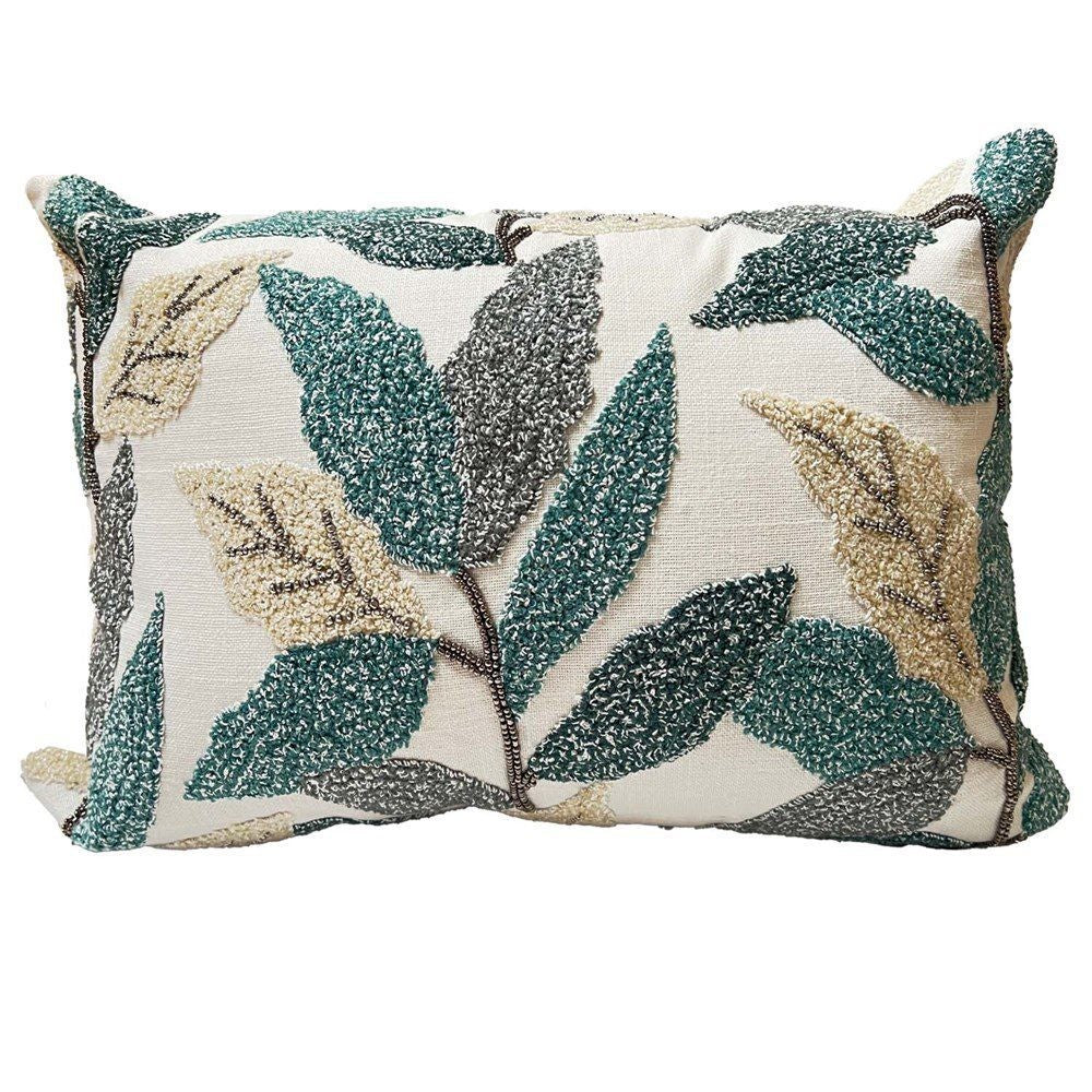 Cushion - WINDSWEPT LEAVES IN BLUE CUSHION 35x50CM