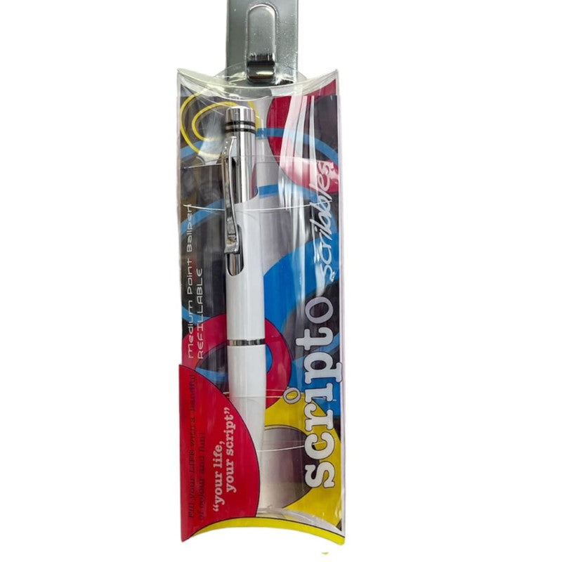 SCRIPTO CLOONEY PEN WHITE